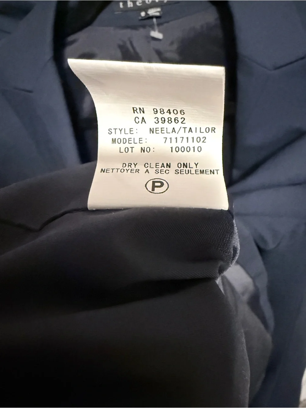 Theory Neela Tailor Navy Wool Stretch Skirt Suit Blazer & Pencil Skirt Set 6/10